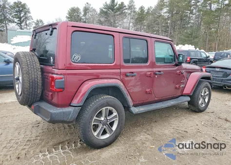 2021 Jeep Wrangler Unlimited Sahara z USA, uszkodzony, nr VIN 1C4HJXEG5MW583408